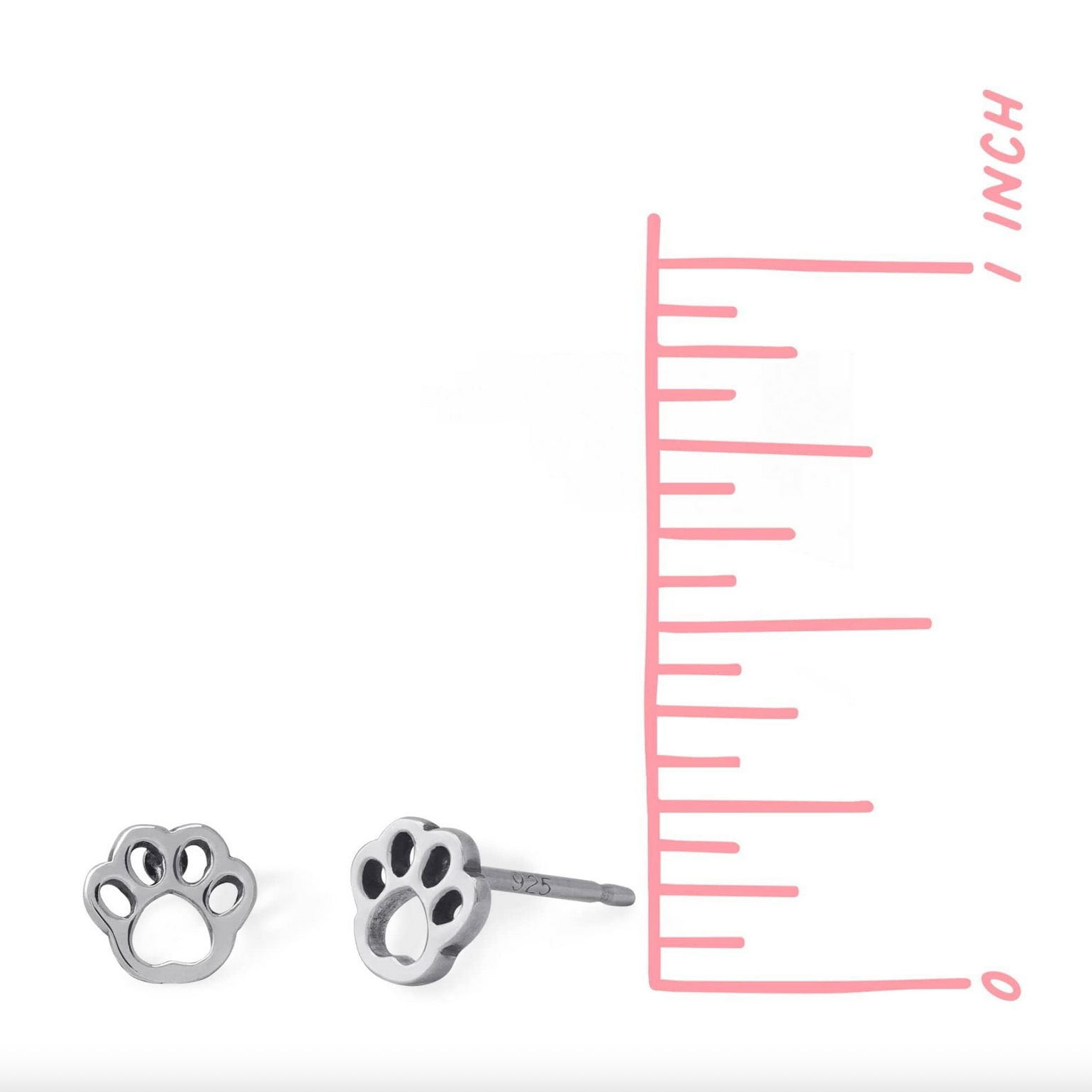Boma Gold Paw Stud Earrings