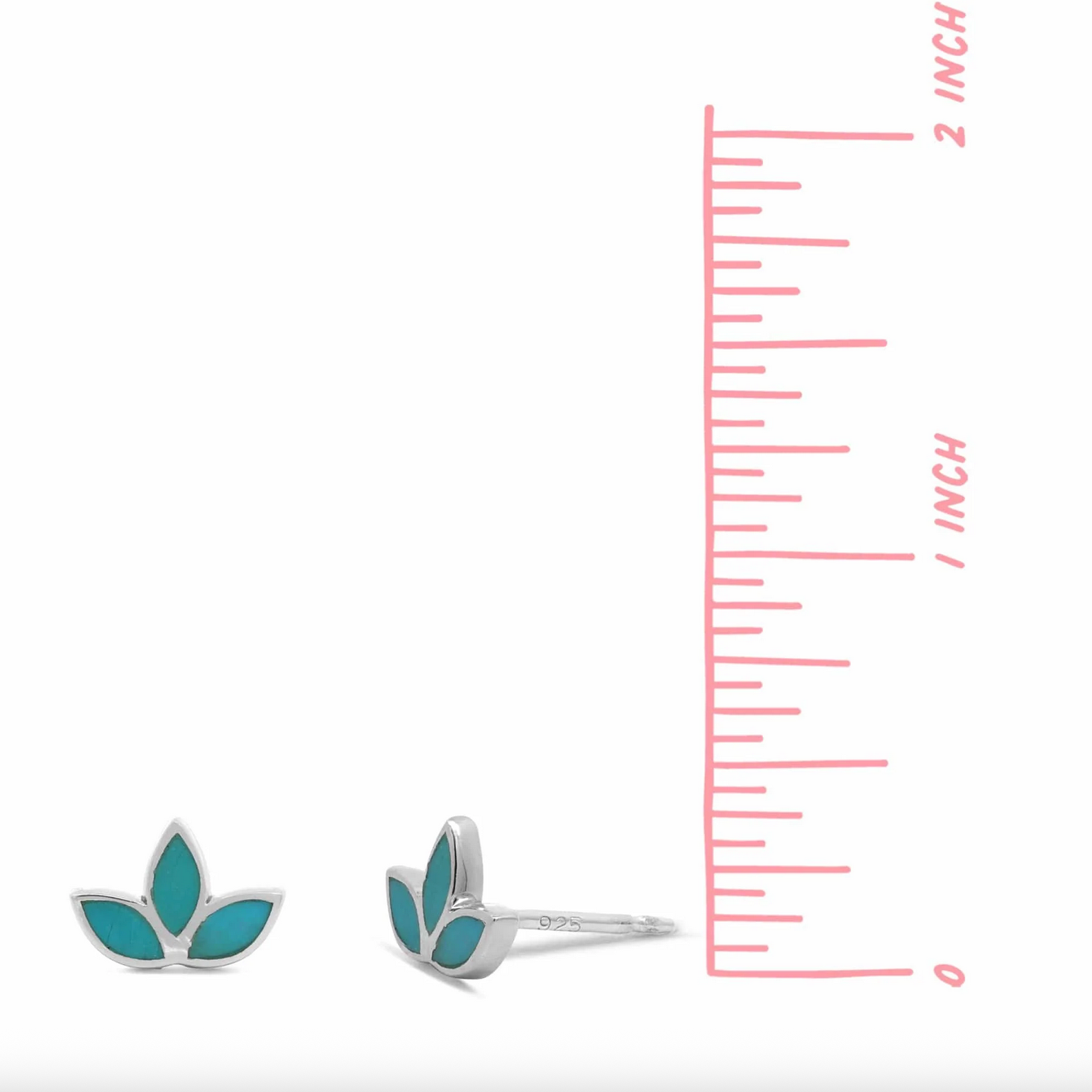 Boma Belle Lotus Petal Studs with Turquoise