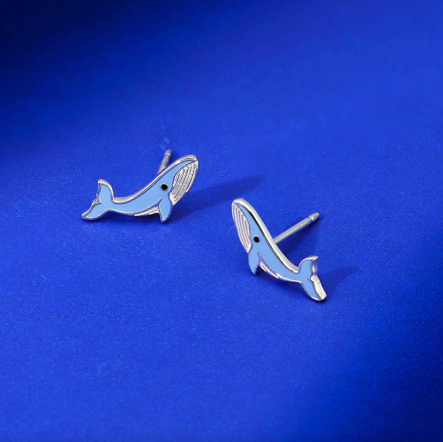 Boma Blue Whale Stud Earrings