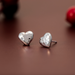 Boma Hammered Silver Heart Stud Earrings