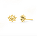 Boma Lotus Flower Stud Earrings - Gold