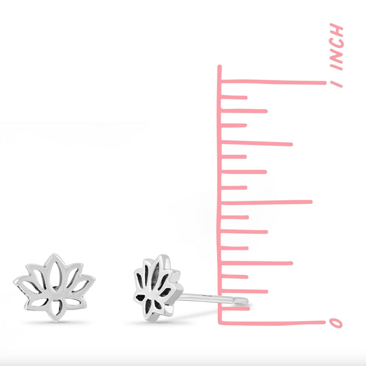 Boma Lotus Flower Stud Earrings - Gold