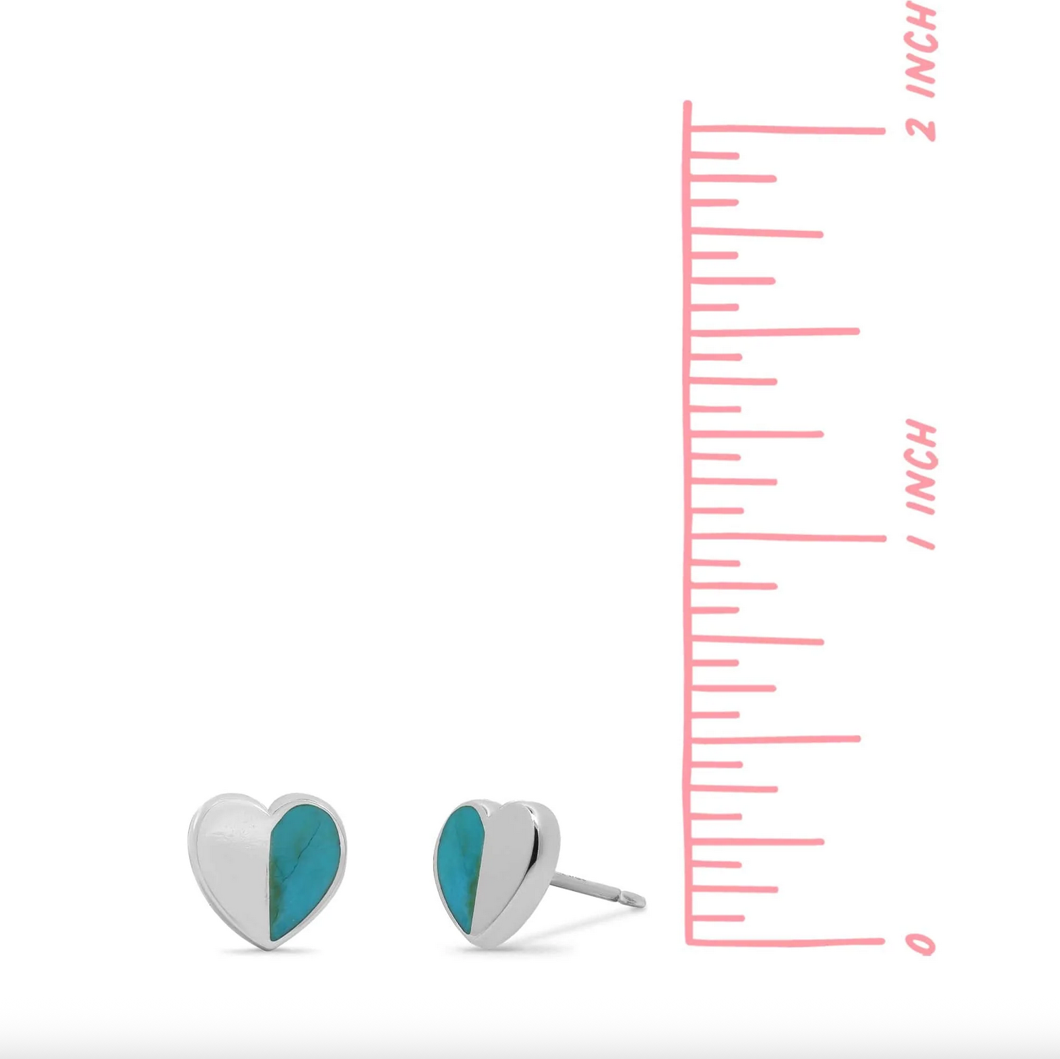 Boma Mother of Pearl Belle Heart Stud Earrings