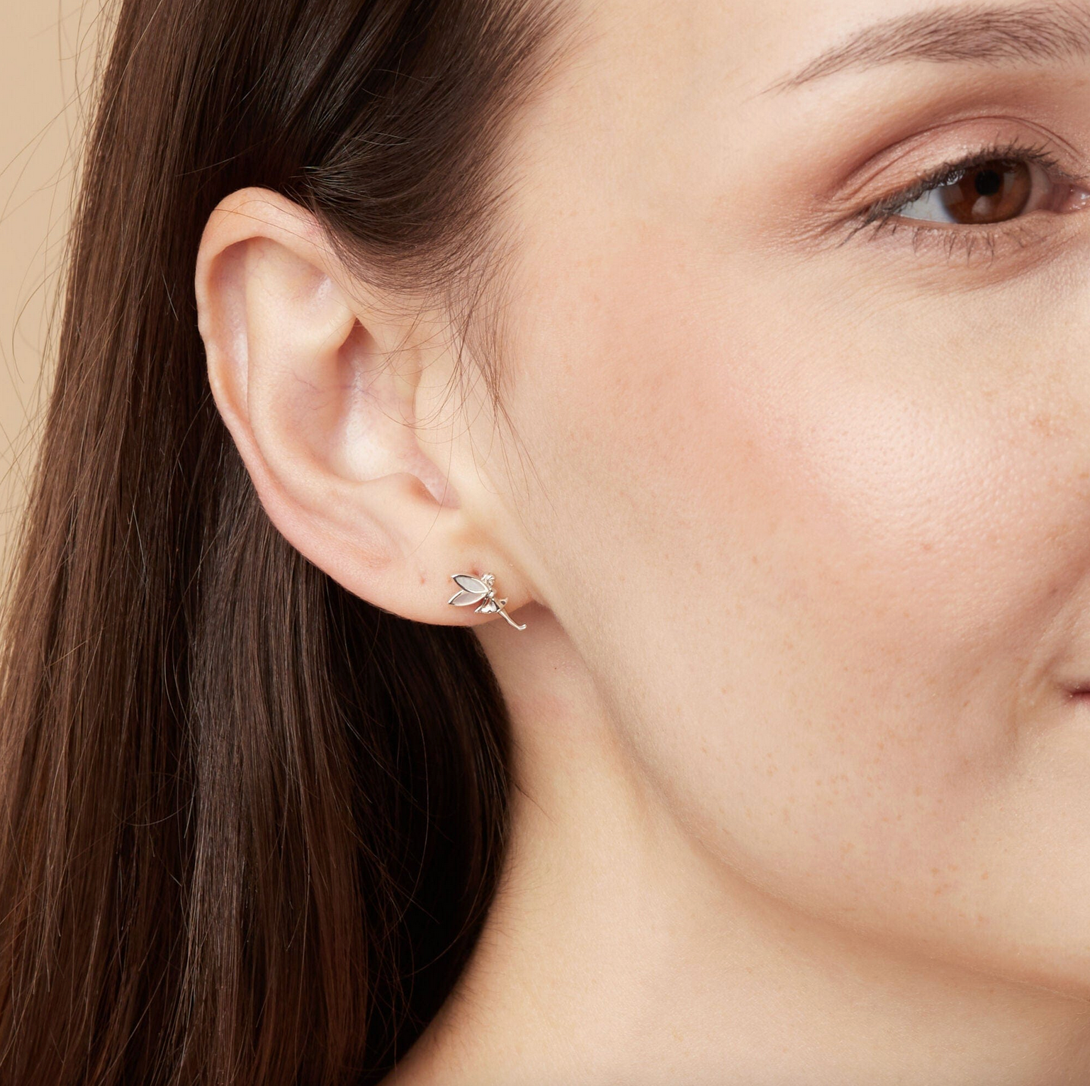 Boma Fairy Pixie Studs with Mother of Pearl Earrings