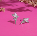Boma Fairy Pixie Studs with Pink Mother of Pearl Earrings