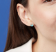 Boma Turquoise Belle Open Crescent Stud Earrings