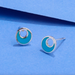 Boma Turquoise Belle Open Crescent Stud Earrings
