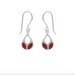 Boma Red Coral Leaf Petal Earrings