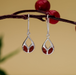 Boma Red Coral Leaf Petal Earrings