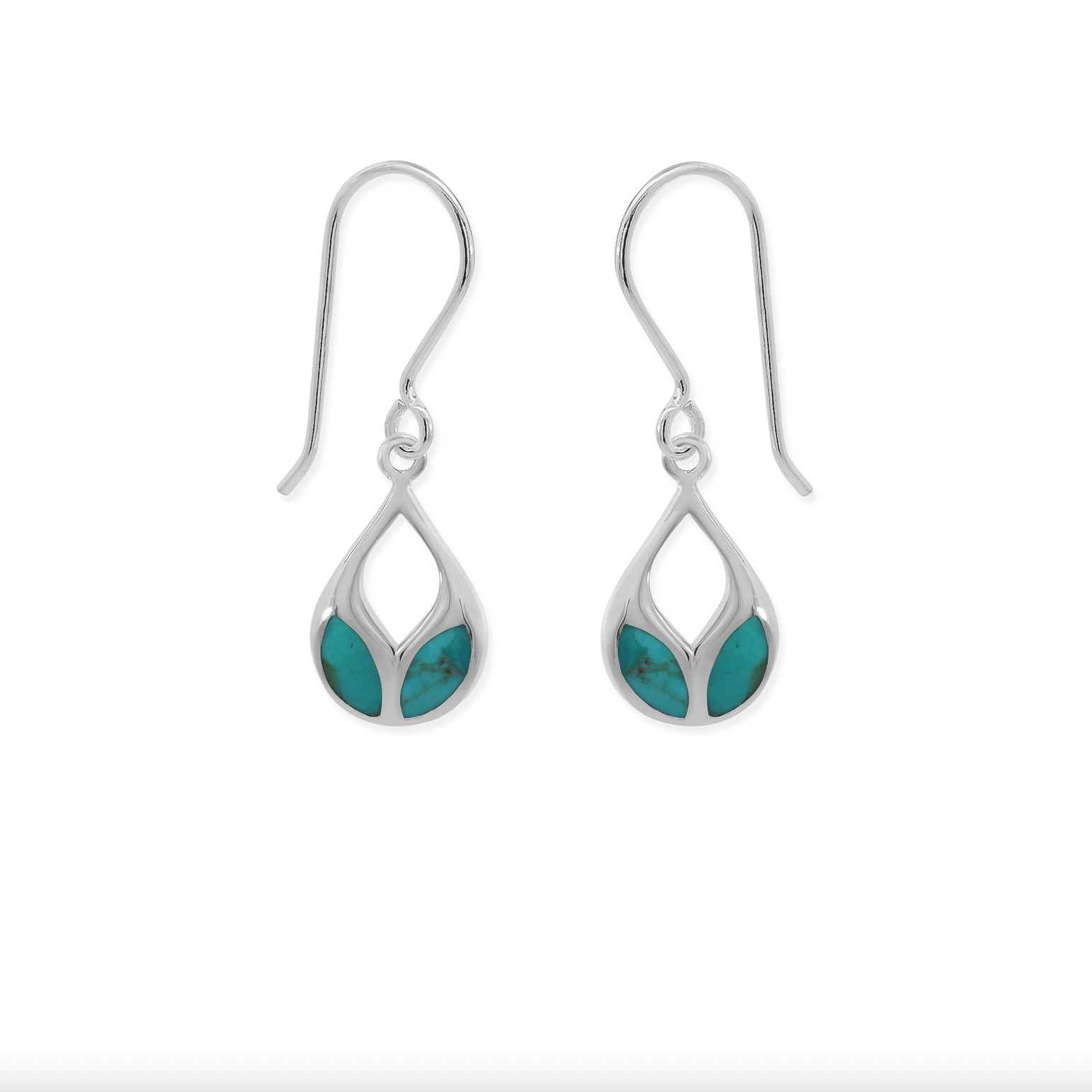 Boma Turquoise Leaf Petal Earrings