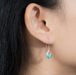 Boma Turquoise Leaf Petal Earrings