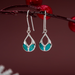 Boma Turquoise Leaf Petal Earrings