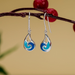 Boma Blue Duo Wave Earrings