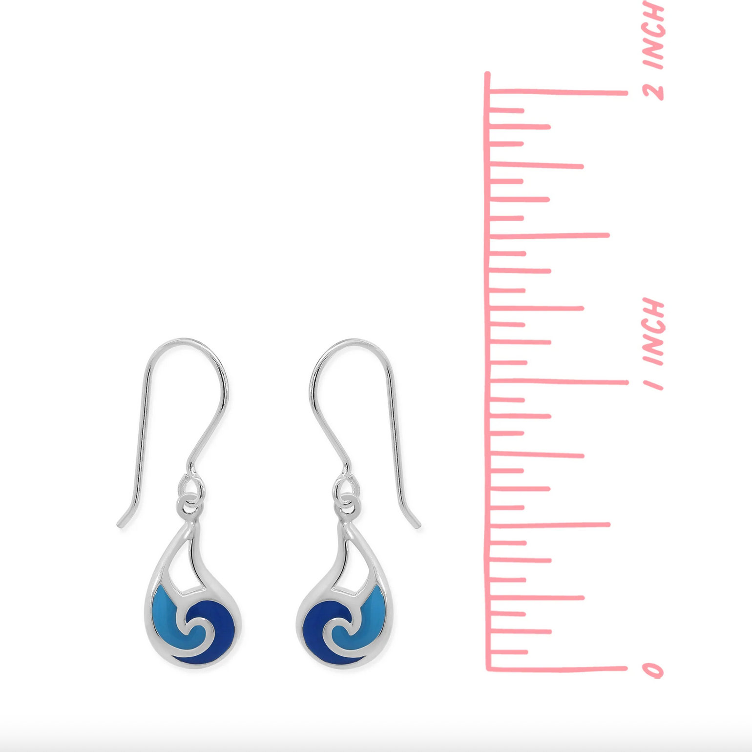 Boma Blue Duo Wave Earrings