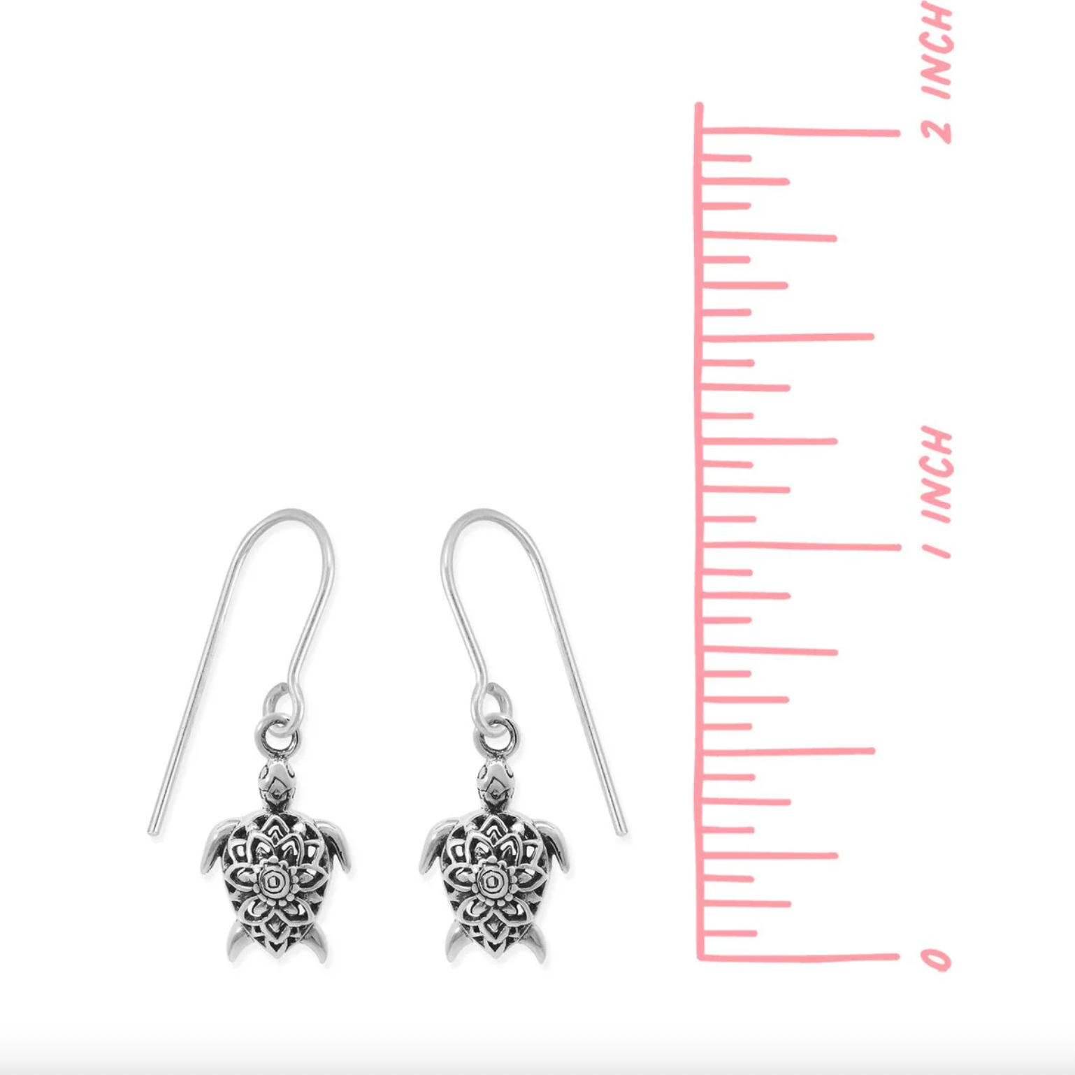 Boma Mandala Turtle Sterling Silver Earrings