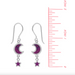 Boma Starlit Crescent Dangle Earrings with Purple Stone