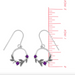 Boma Leaf Dangle Earrings with Purple Stone
