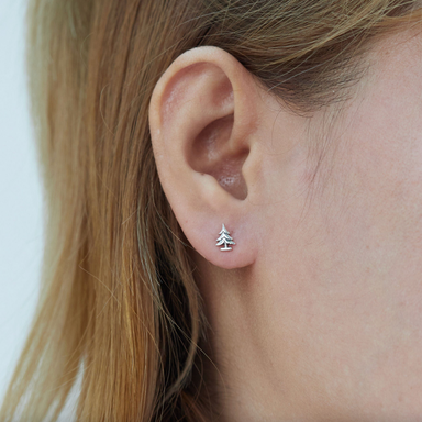 BOMA Pine Tree Studs - Silver
