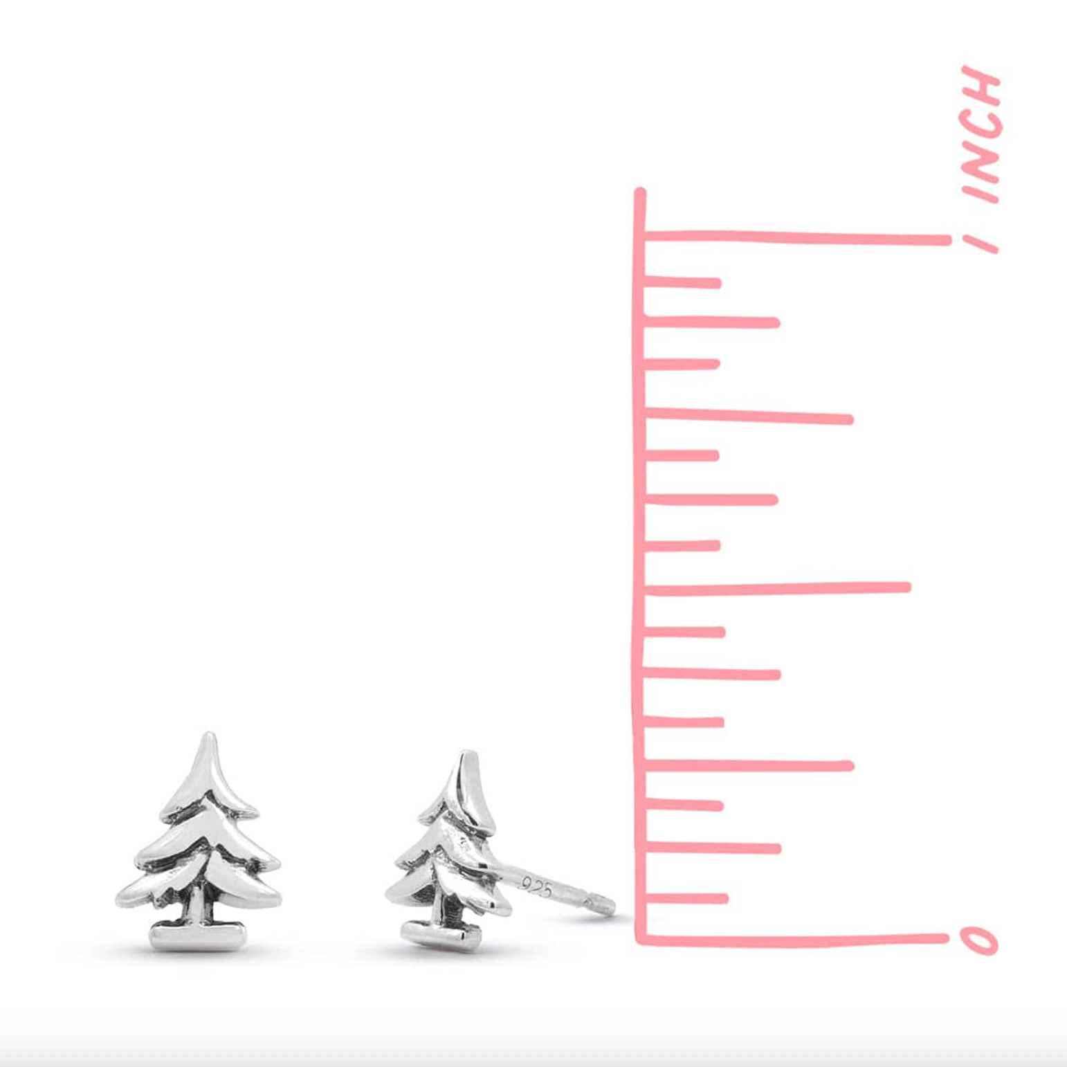 BOMA Pine Tree Studs - Silver