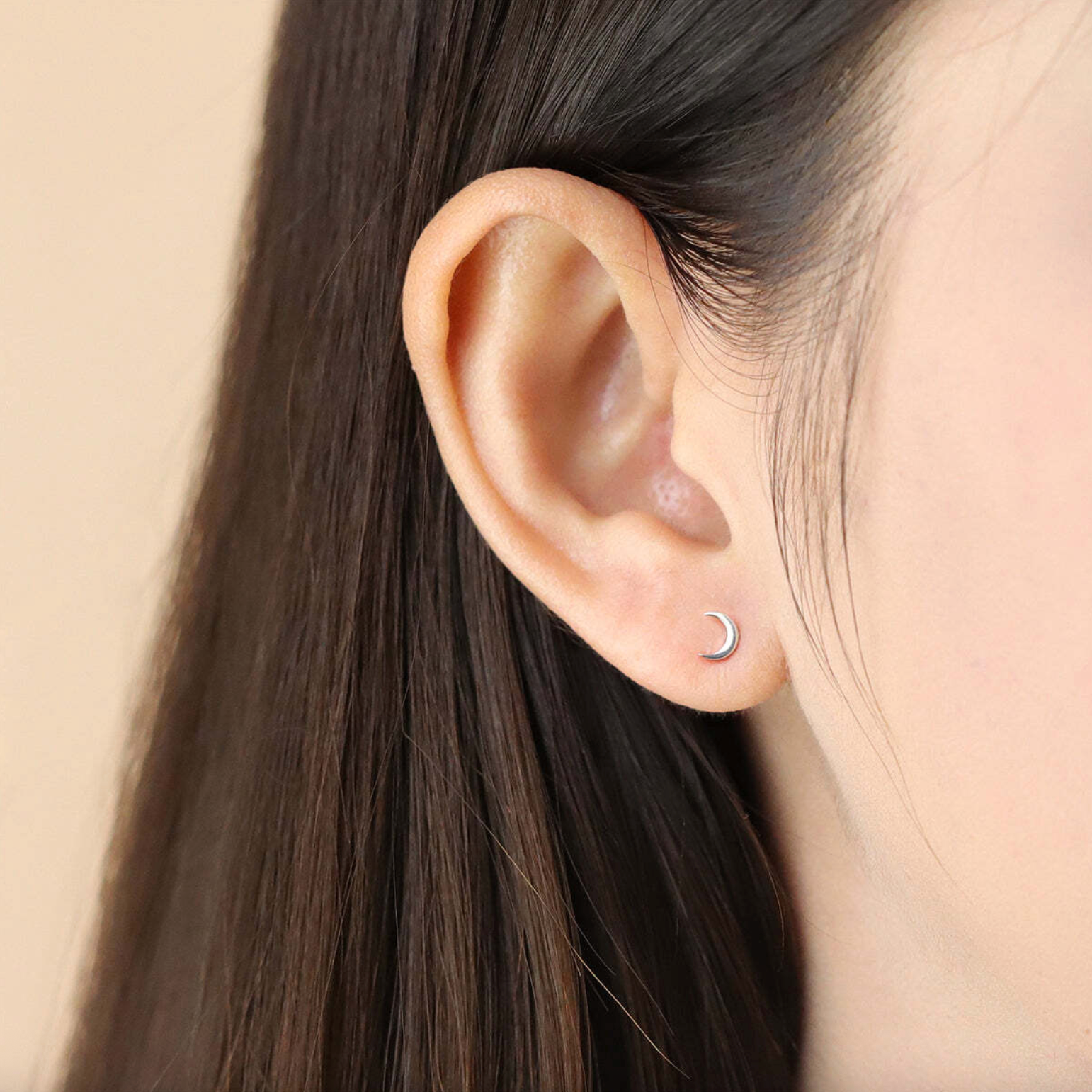 Boma Crescent Moon Stud Earrings