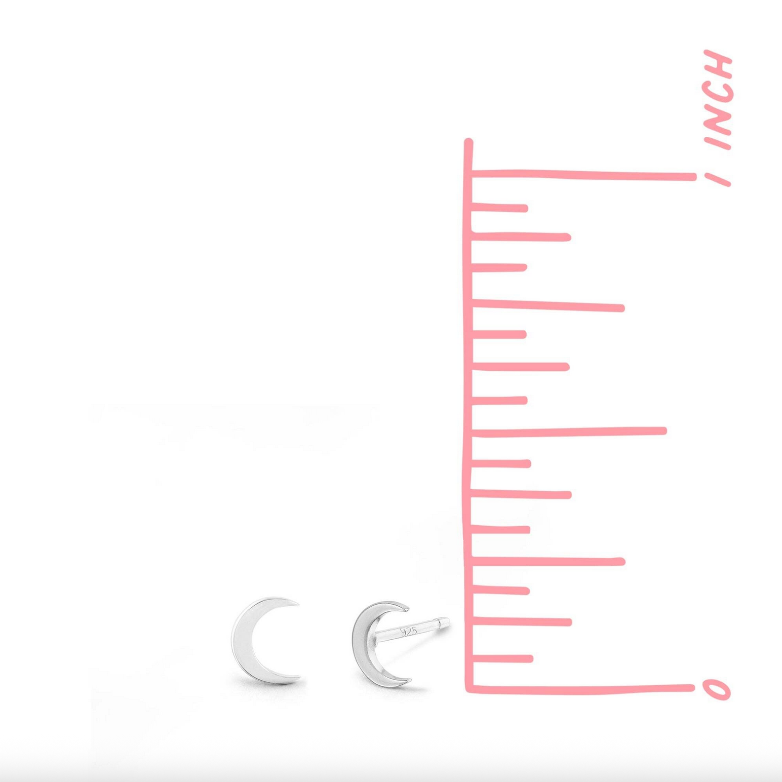 Boma Crescent Moon Stud Earrings