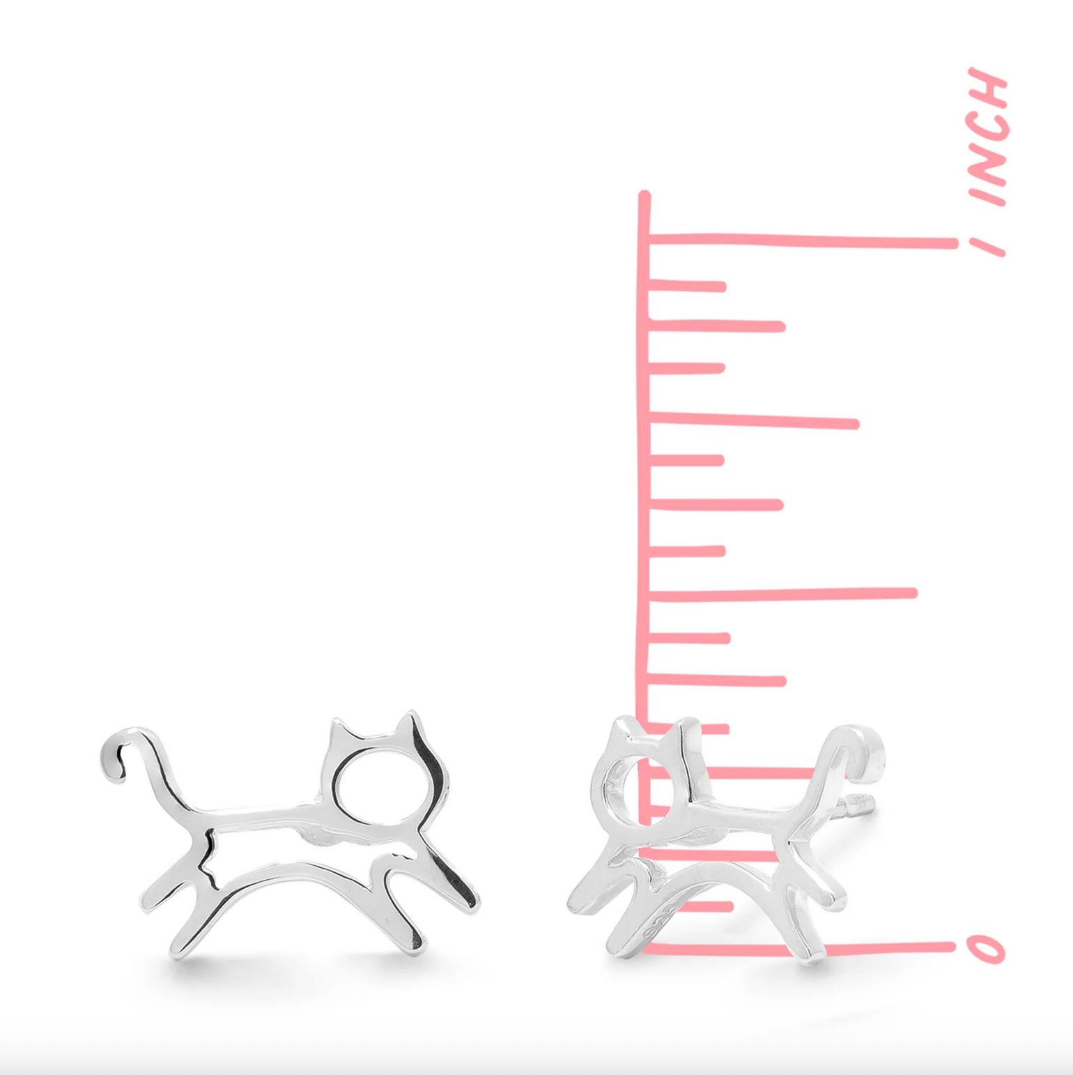 Boma Cat Outline Stud Earrings