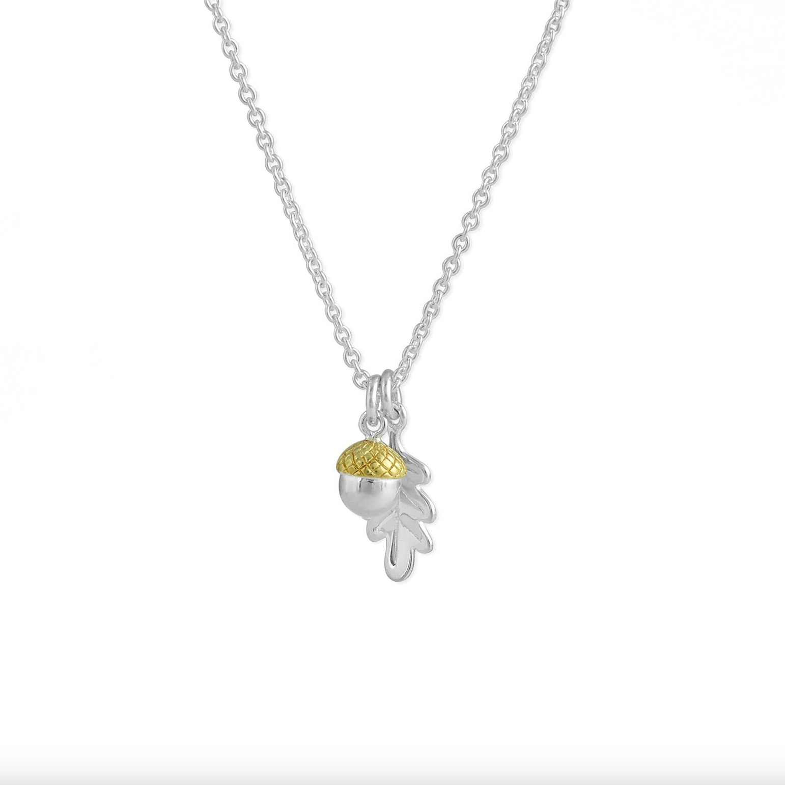 Boma Sterling Silver and Gold Acorn Necklace