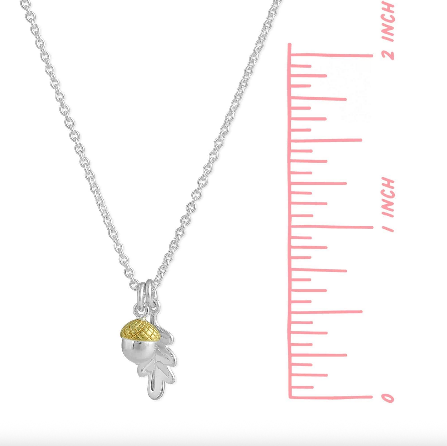 Boma Sterling Silver and Gold Acorn Necklace