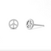 Boma Sterling Silver Peace Symbol Stud Earrings