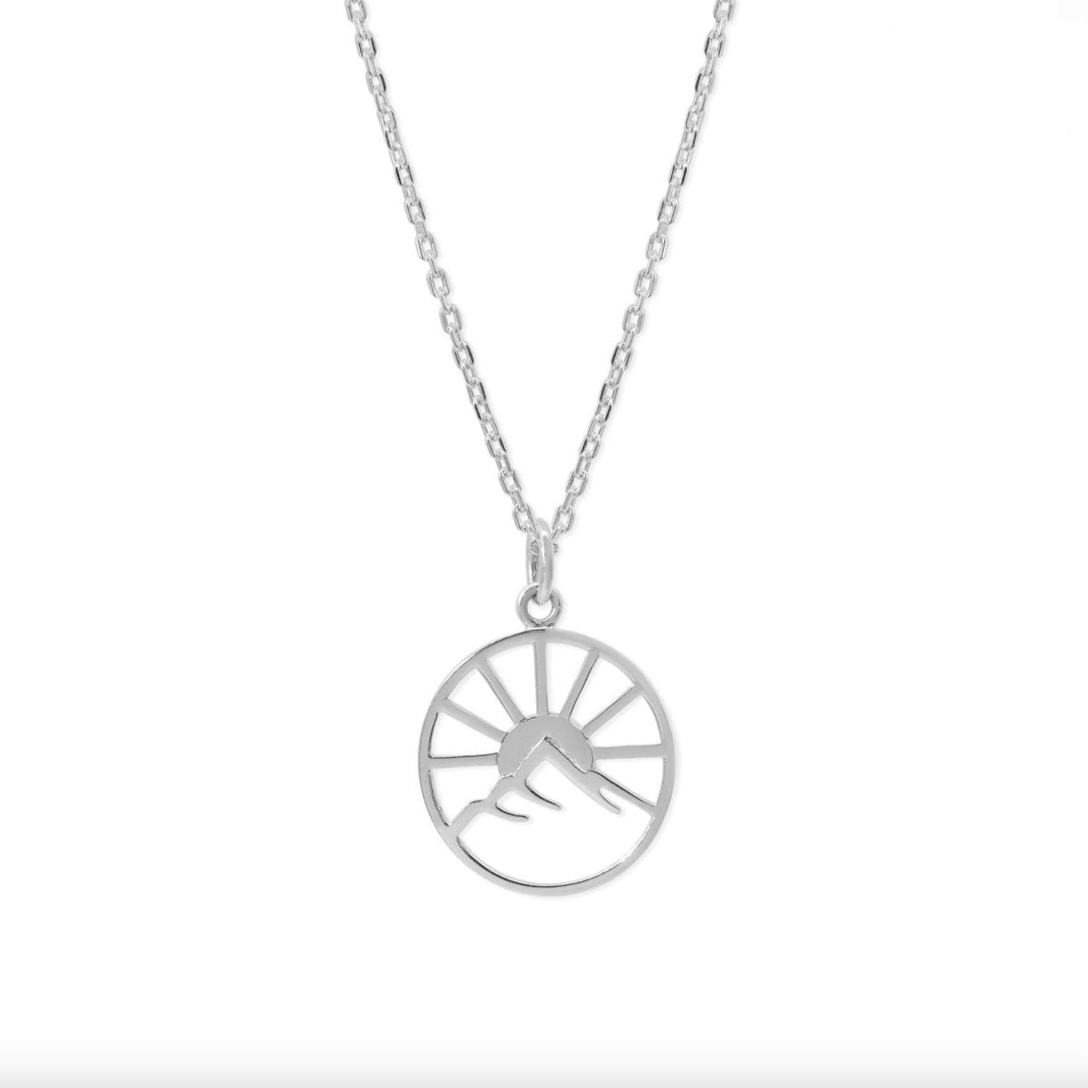 Boma Sterling Silver Radiant Sunrise Drop Necklace