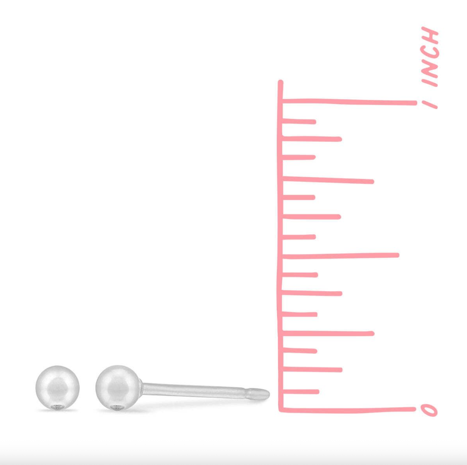 Boma Belle Mini Ball Studs - Regular Silver