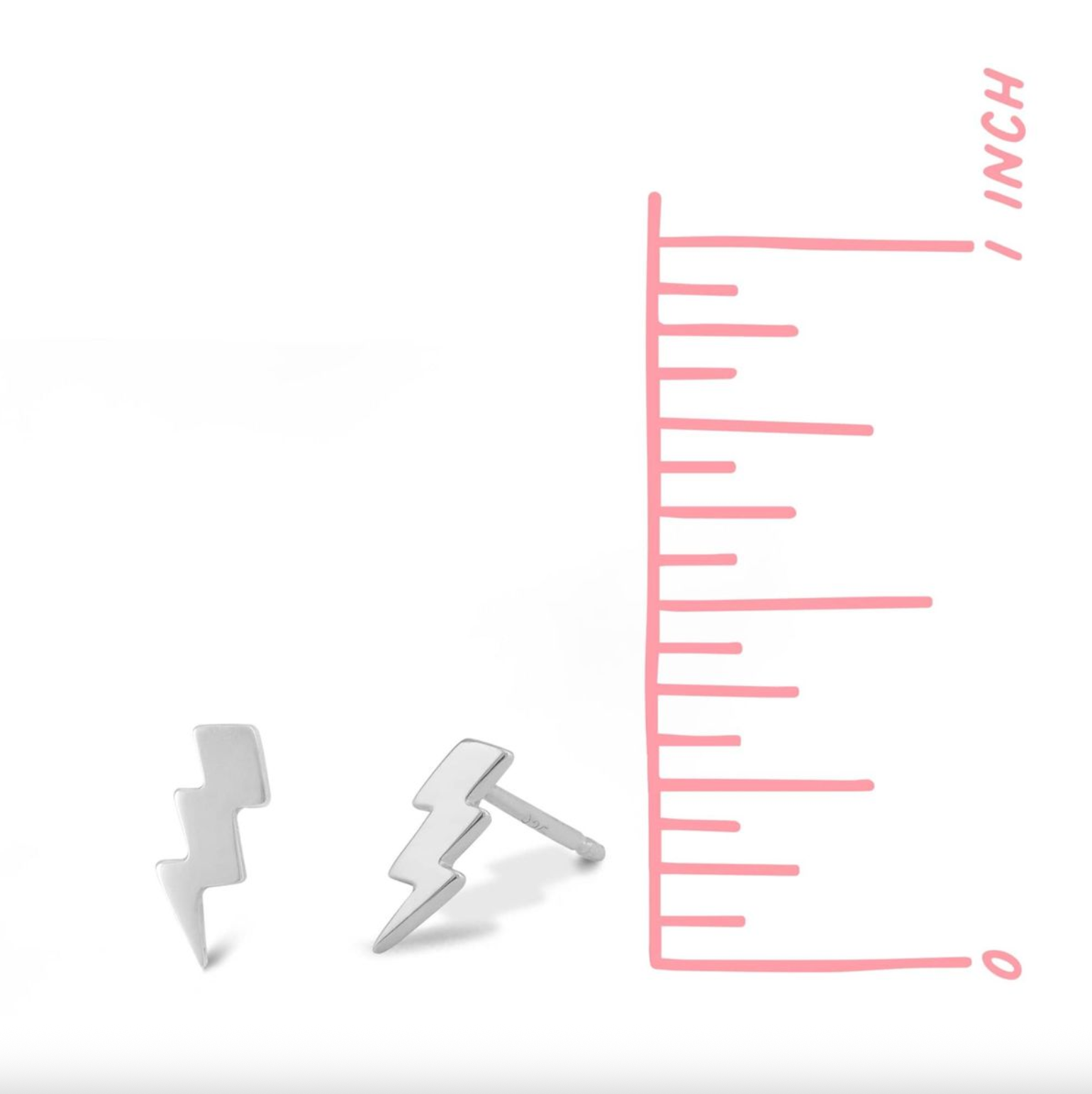 BOMA Lightning Bolt Studs - Silver