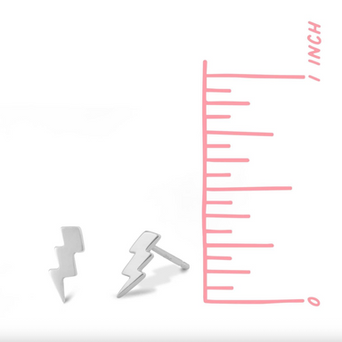 BOMA Lightning Bolt Studs - Silver