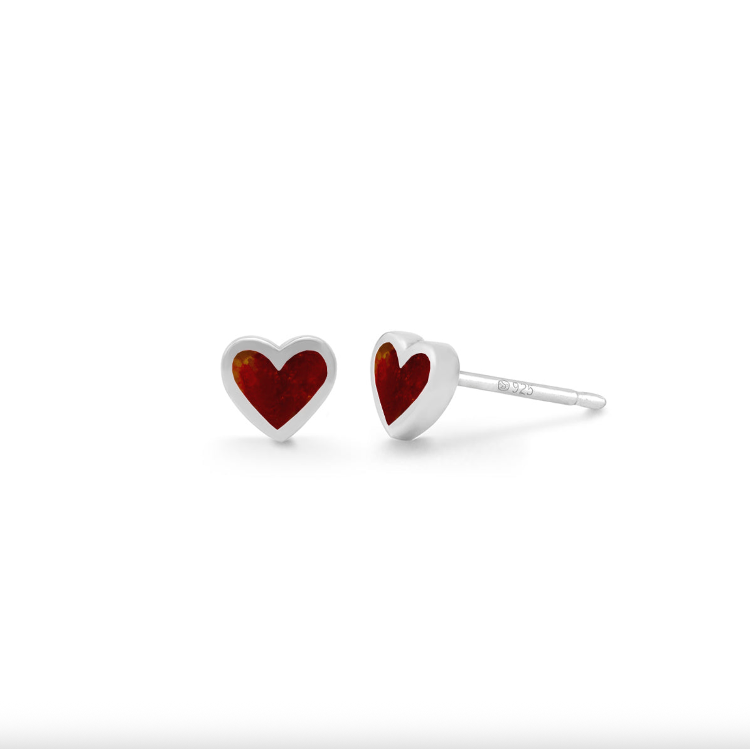 Boma Heart Stone Studs - Carnelian