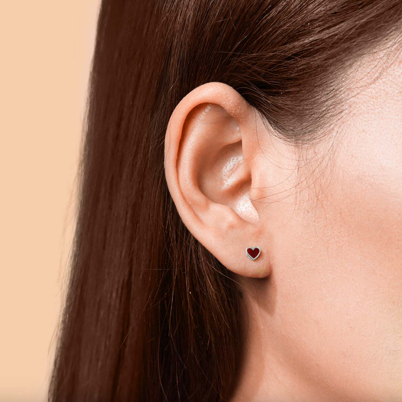 Boma Heart Stone Studs - Carnelian