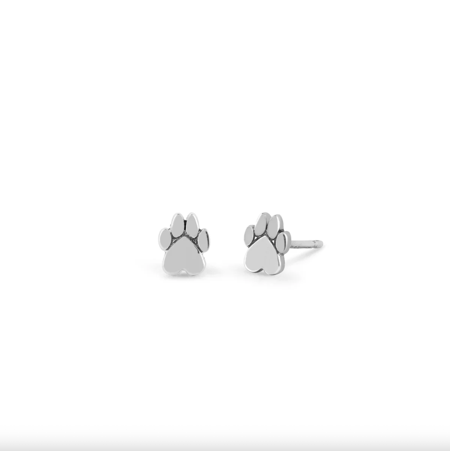 Boma Dog Paw Studs - Silver