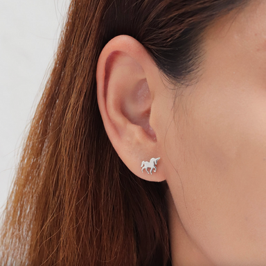Boma Unicorn Studs - Silver
