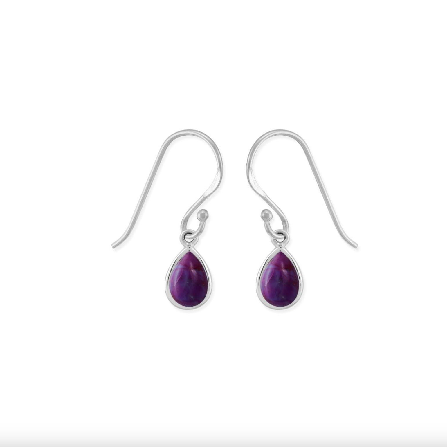 Boma Teardrop Dangle Earrings - Purple Turquoise