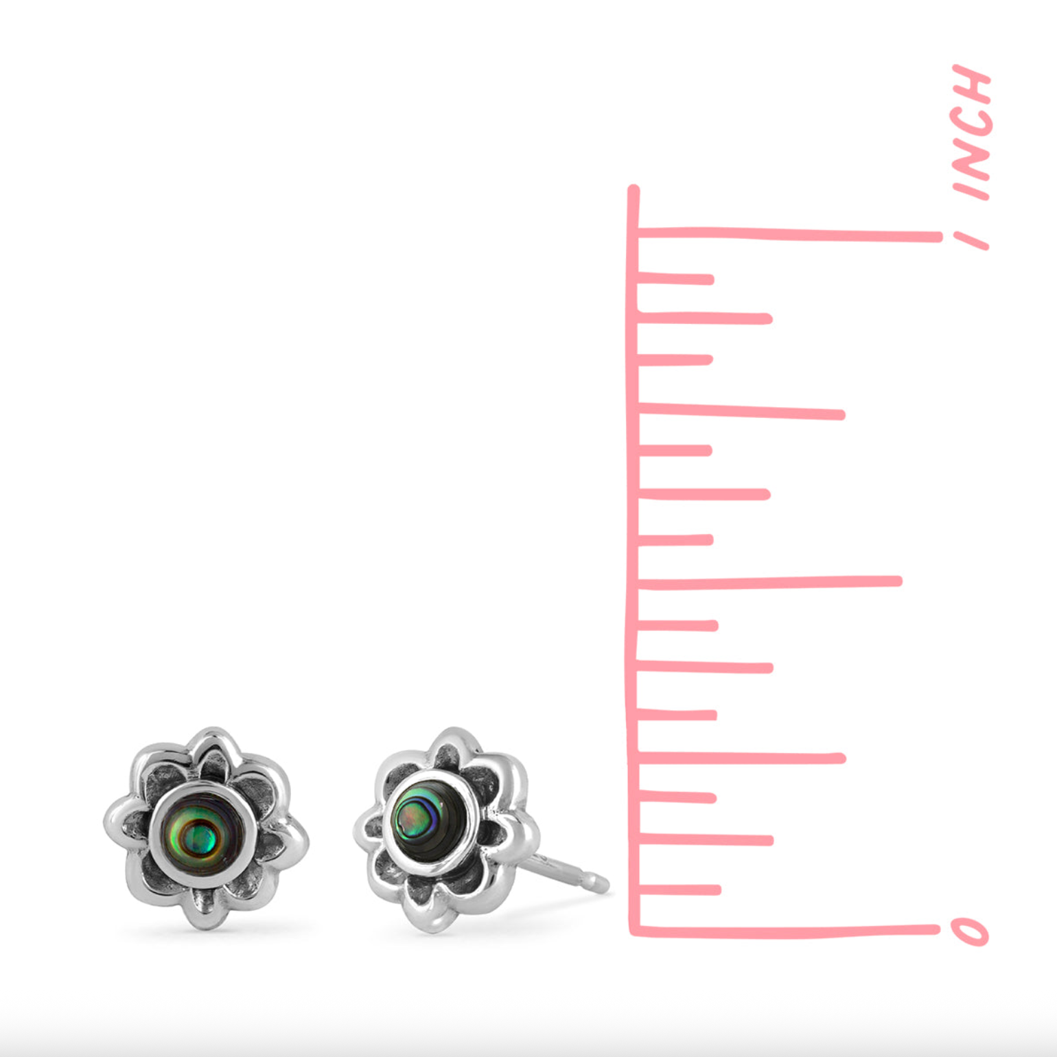 Boma Bohemian Abalone Flower Stud Earrings