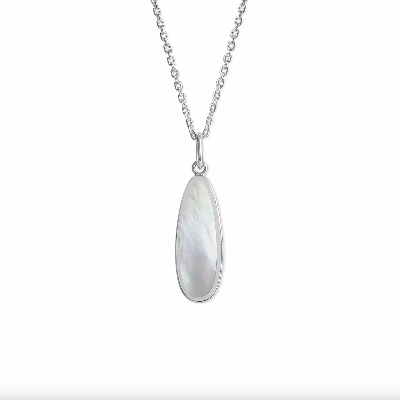 Boma Alina Drop Bezel Necklace with Mother of Pearl