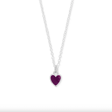 BOMA Belle Heart Necklace with Puple Turquoise