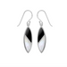 Boma Oval Dangle Earrings - Onyx and Mother of Pearl