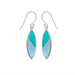 Boma Oval Dangle Earrings - Blue Turquoise and Blue Mother of Pearl