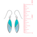 Boma Oval Dangle Earrings - Blue Turquoise and Blue Mother of Pearl