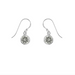 BOMA Round White Topaz Dangle Earrings