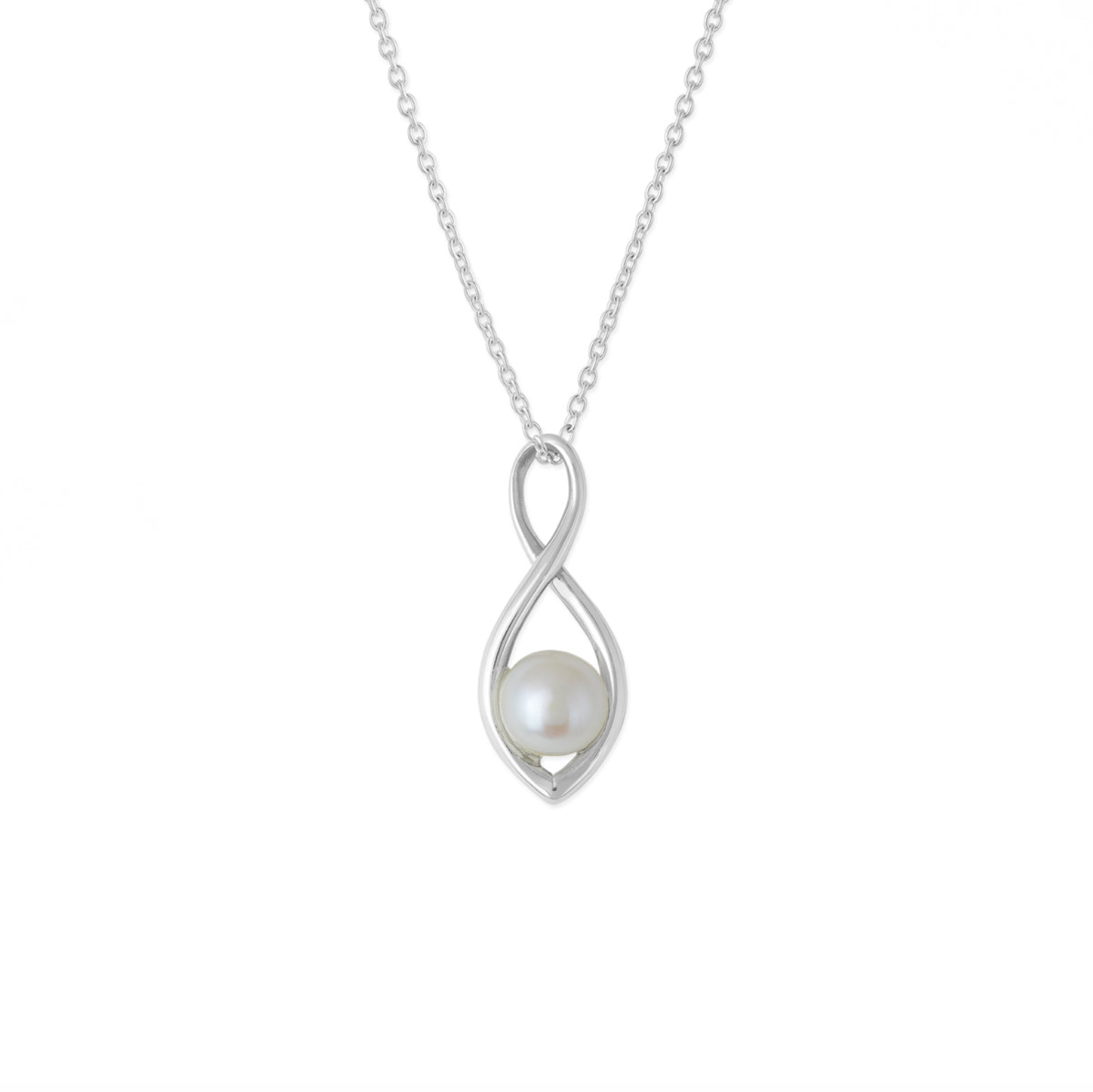 BOMA Twisting Pearl Necklace - White