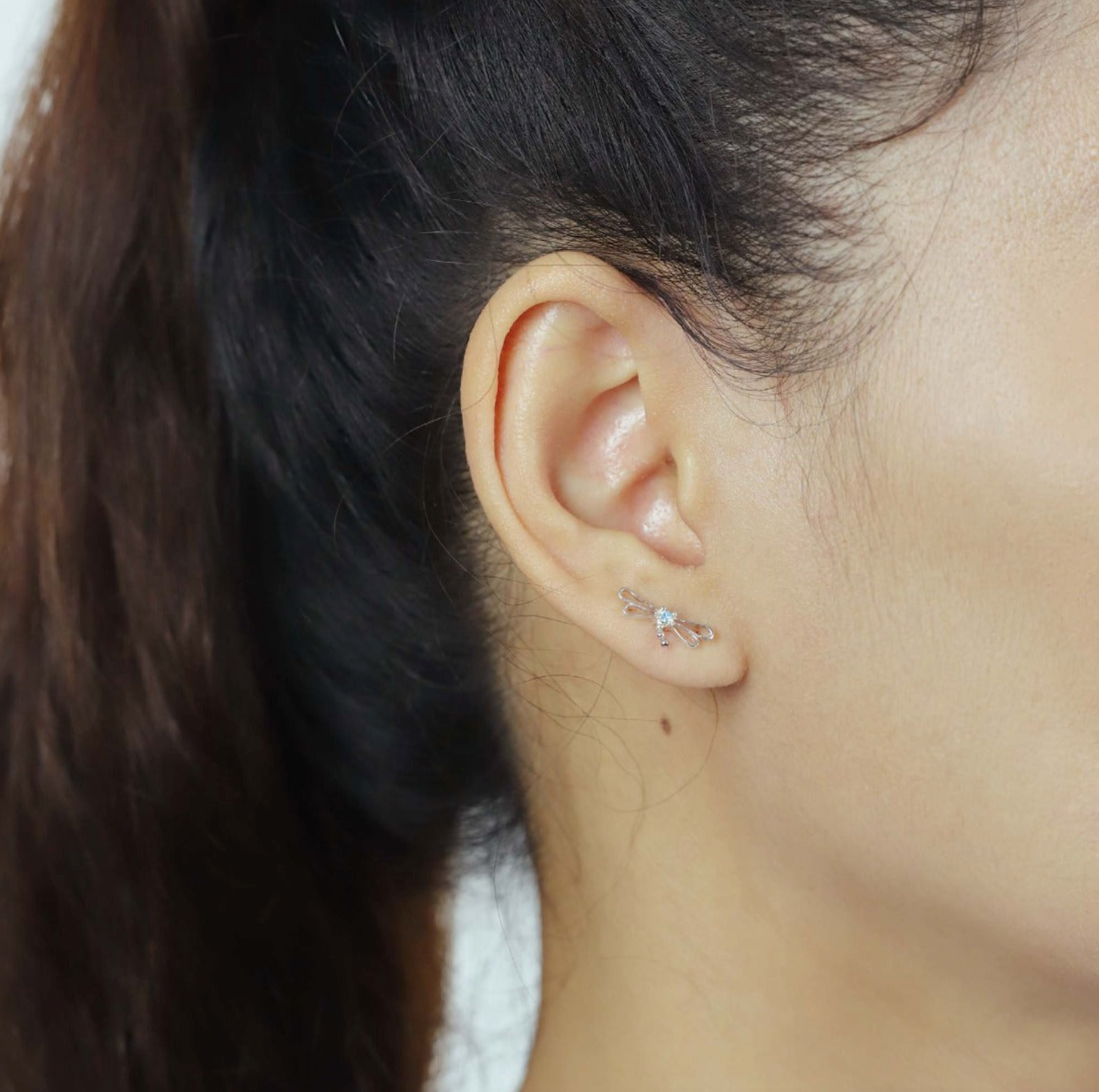 Boma Dragonfly Aquamarine Studs