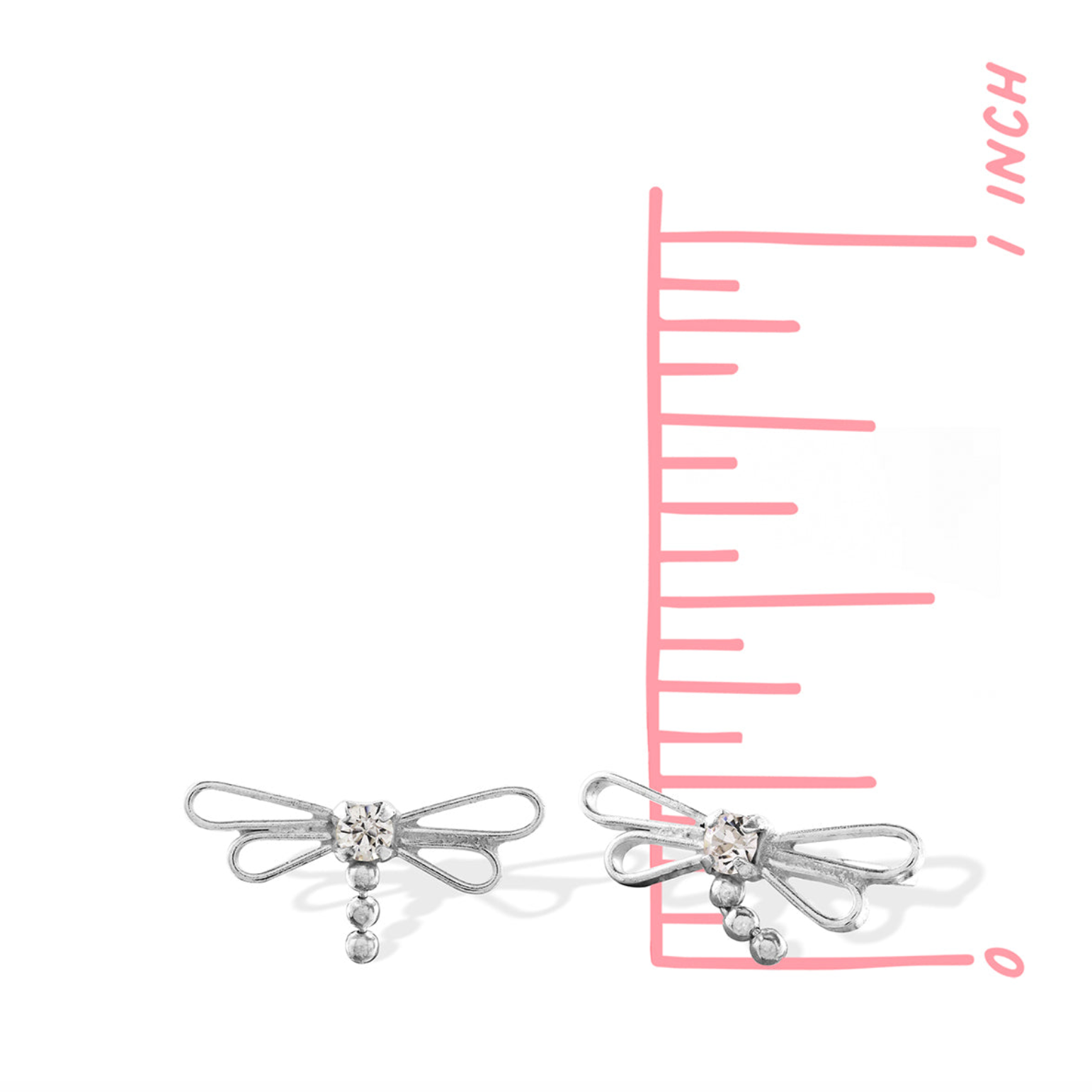 Boma Dragonfly Cubic Zirconia Studs