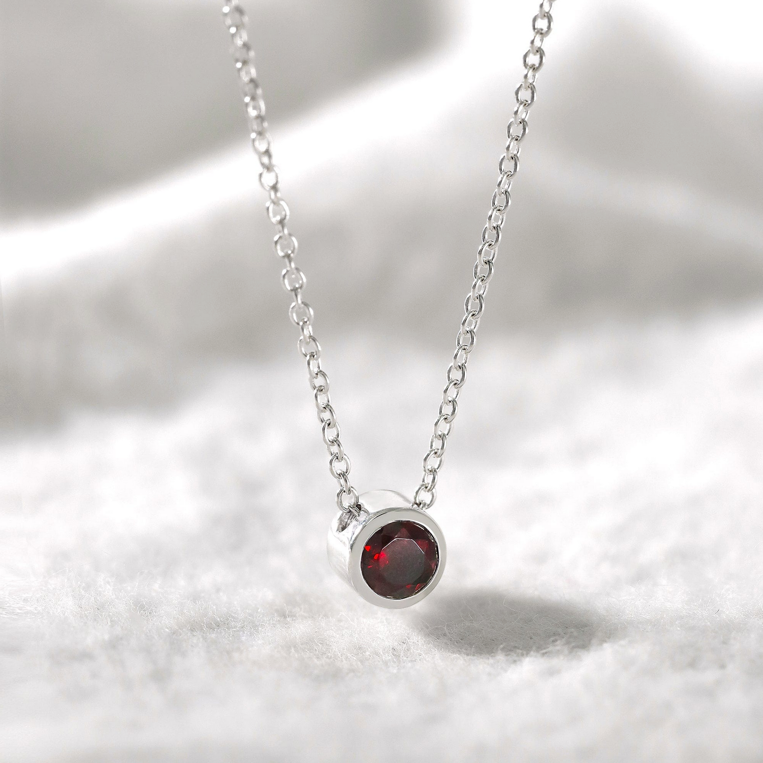 BOMA Belle Stone Necklace - Garnet - January and Protection