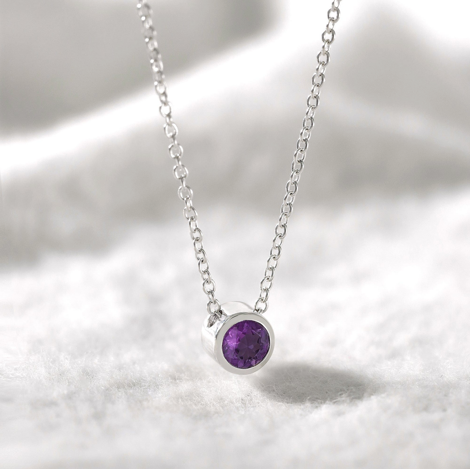 BOMA Belle Stone Necklace - Amethyst - February and Wisdom